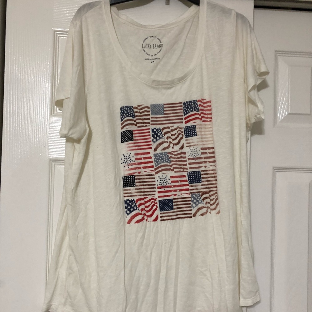 3/$10 Patriotic Lucky Brand Tee Sz XXL.